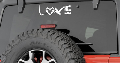 LOVE HUNT DECAL STICKER VINYL WHITE TAIL CAMPING  DEER FOR VEHICLE DUCK FOWL!!!!