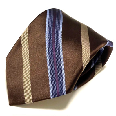 Robert Talbott Tie Best Class Nordstrom Brown Stripe Preppy Stylish Sharp Dapper