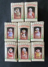 Vintage Russ Berrie & Co. Li’l Mouse Town Mini Figurines With Boxes Lot of 8