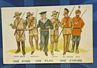 WW1 Military Patriotic Postcard 1915 Australia Canada New Zealand Sikh Soldiers