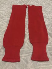 Knit Ice Hockey Socks Adult 28  Red Brand New