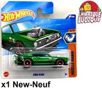 Hot Wheels Muscle Mania King Kuda GrüN Schwarzer Streifen 217/250 6/10 JBB33 Neu