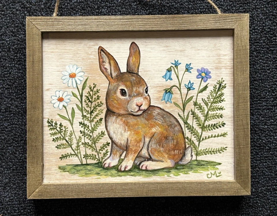 Animal bebé bosque original pintado a mano arte/decoración infantil. Oso, zorro, ciervo, conejito Foto 2 de 4