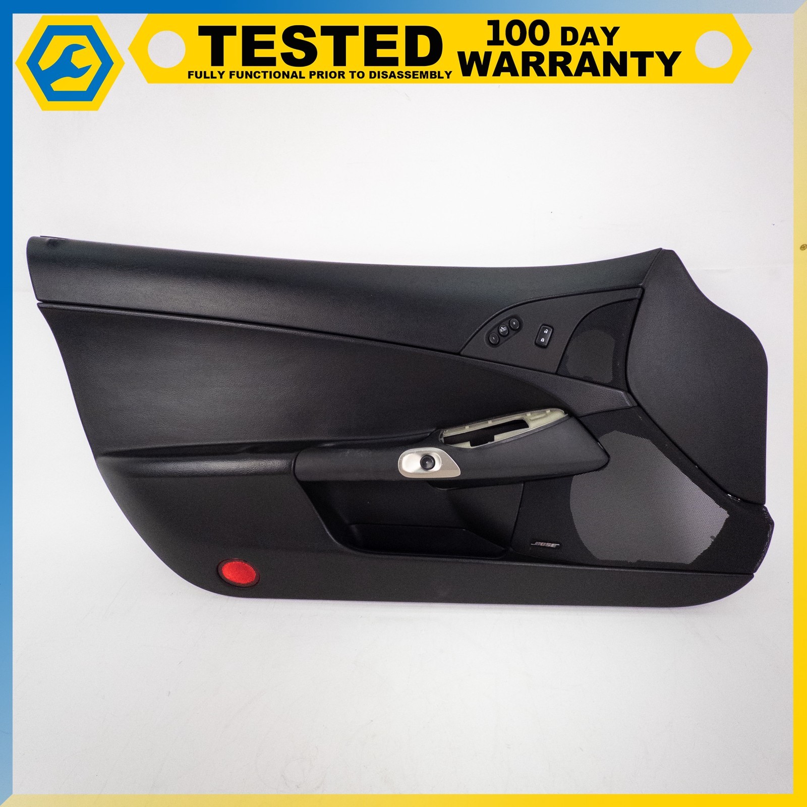 05-11 CHEVROLET CORVETTE C6 FRONT LEFT DRIVER SIDE INTERIOR DOOR PANEL BLACK OEM