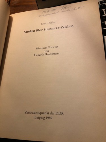 Studien über Steinmetz-Zeichen von Franz Rziha von 1883 - Reprint 1989 - - Bild 3 von 3