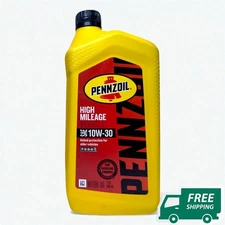 Pennzoil 1 Quart 10W-30 High Mileage Motor Oil for Older Engines NEW