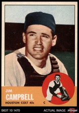 1963 Topps #373 Jim Campbell Colt 45s 5.5 - EX+