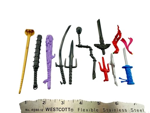 Vintage Teenage Mutant Ninja Turtles Lot Figure Weapons Parts TMNT T5