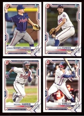 2021 Bowman Draft MLB ATLANTA BRAVES Team Set...HARRIS, SCHWELLENBACH 1st!