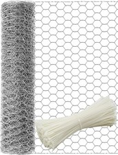 16in x 82ft Chicken Wire, 40cm x 25m Poultry Wire Netting Hexagonal Galvanize...