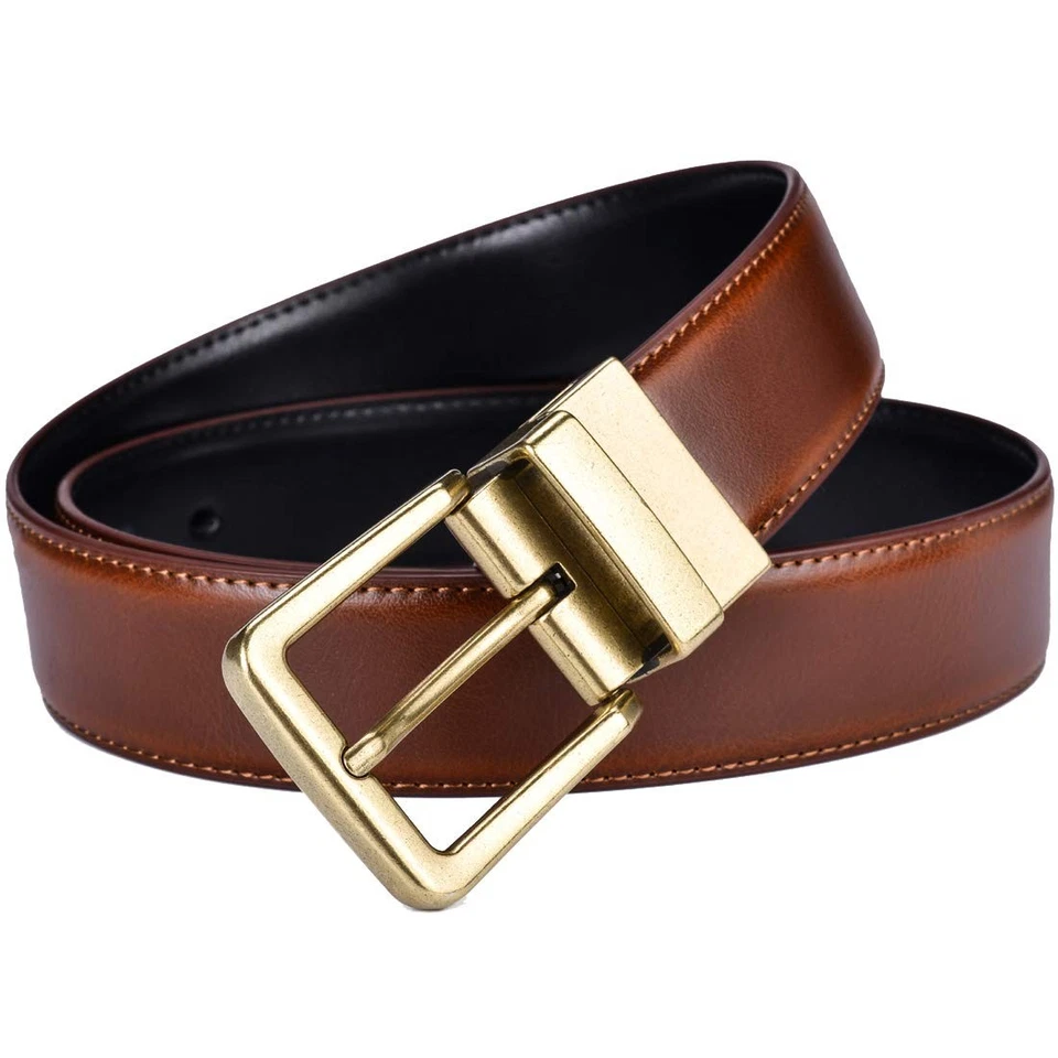 Beltox Cinturones Hombre Cuero Reversible 1.25” Ancho 1 por 2 Hebilla Giratoria Regalo B... Foto 3 de 4