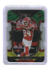 2022 Panini Select #21 Skyy Moore Green and Yellow Prizm Die Cut