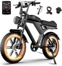 Movcan V30 Electric Bike 1000W 28mph 48V 15.6Ah 20" Fat Tire Ebike for Adults