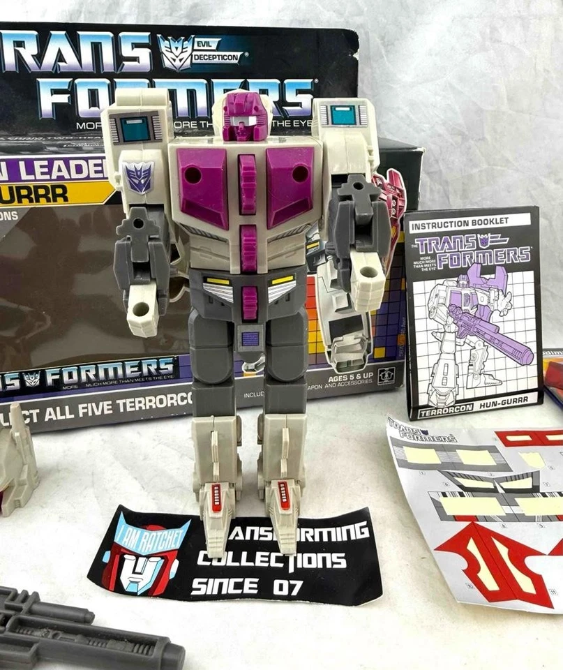 Transformers Original G1 1987 Terrorcon Hun-Gurrr for Abominus Complete w/ Box - Image 3 of 4
