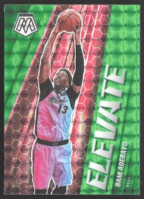 Bam Adebayo 2020-21 Panini Mosaic Elevate Mosaic Green #17 Miami Heat