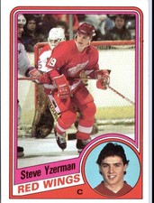STEVE YZERMAN ROOKIE RC 1984-85 TOPPS NHL HOCKEY 84-85 #49