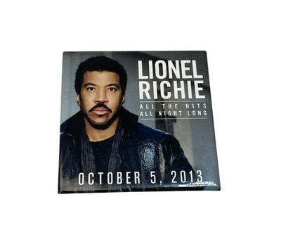 Lionel Richie All The Hits All Night Long Collectible 2.5 x2.5  Square Promo Pin