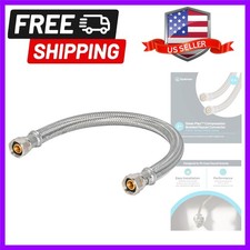 12 Inch Flexible Faucet Connector Supply Line, 3/8 Inch x 3/8 Inch Compressio...