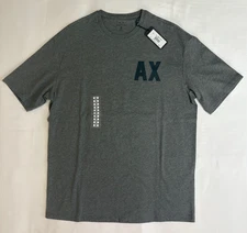 Armani Exchange Men's Dark Gray T-Shirt Loose Fit AX Logo Sz Medium NEW