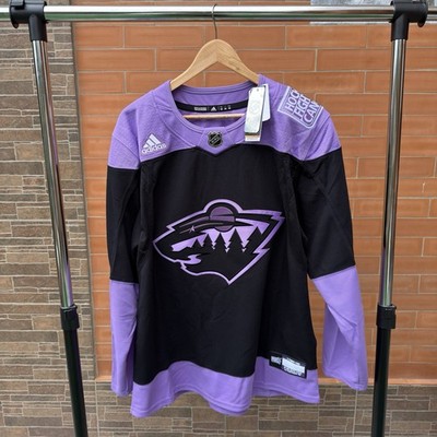 New Authentic Adidas Minnesota Wild | Blank Hockey Fights Cancer