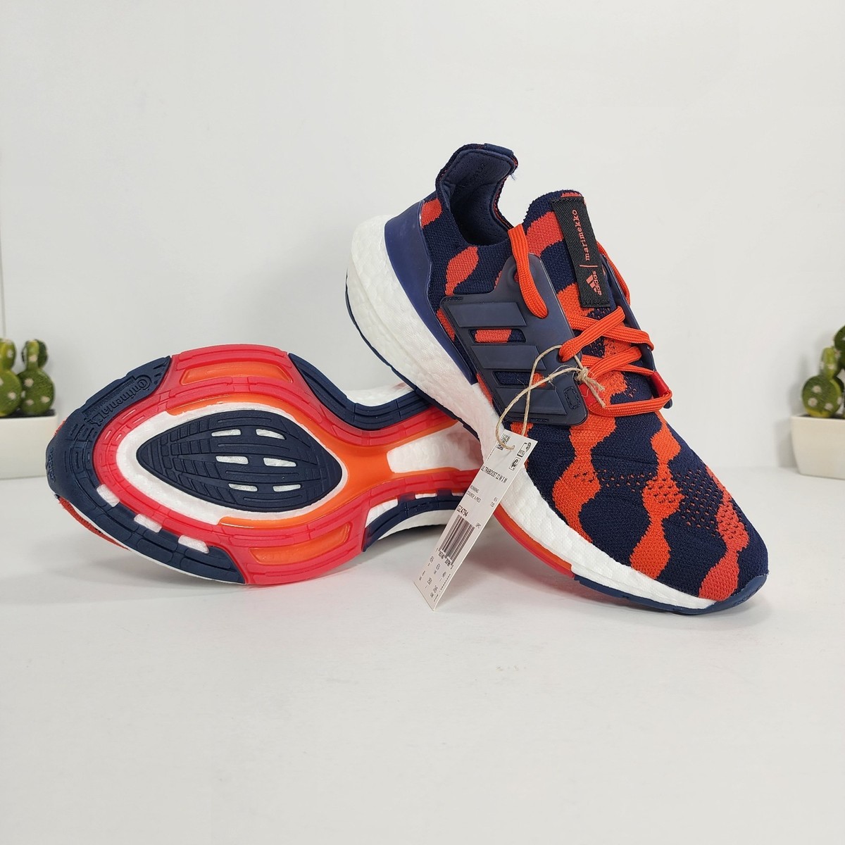 New! Adidas x Marimekko UltraBoost 22 'Lush Red Navy' Running