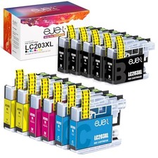11PK LC203XL Ink Cartridges Fit LC201 for Brother MFC-J480DW MFC-J485DW MFC-J880