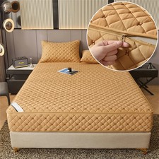 Six Sides Cotton Mattress Protector with Zipper Thick Mattress Cover Super Soft