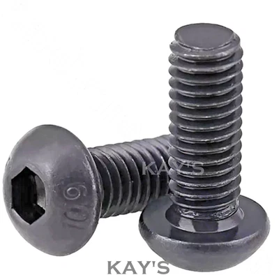 KAYFAST M8 M10 M12 BUTTON HEAD SCREWS ALLEN KEY BOLTS SELF COLOUR 10.9 HIGH TENSILE