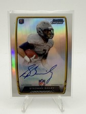 2013 Bowman Stedman Bailey Chrome Rookie Auto Refractor #RCRA-SB RC Mountaineers