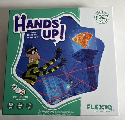 FlexiQ Hands Up! Reaction Speed Card Game- 2-6 Players Ages 7+