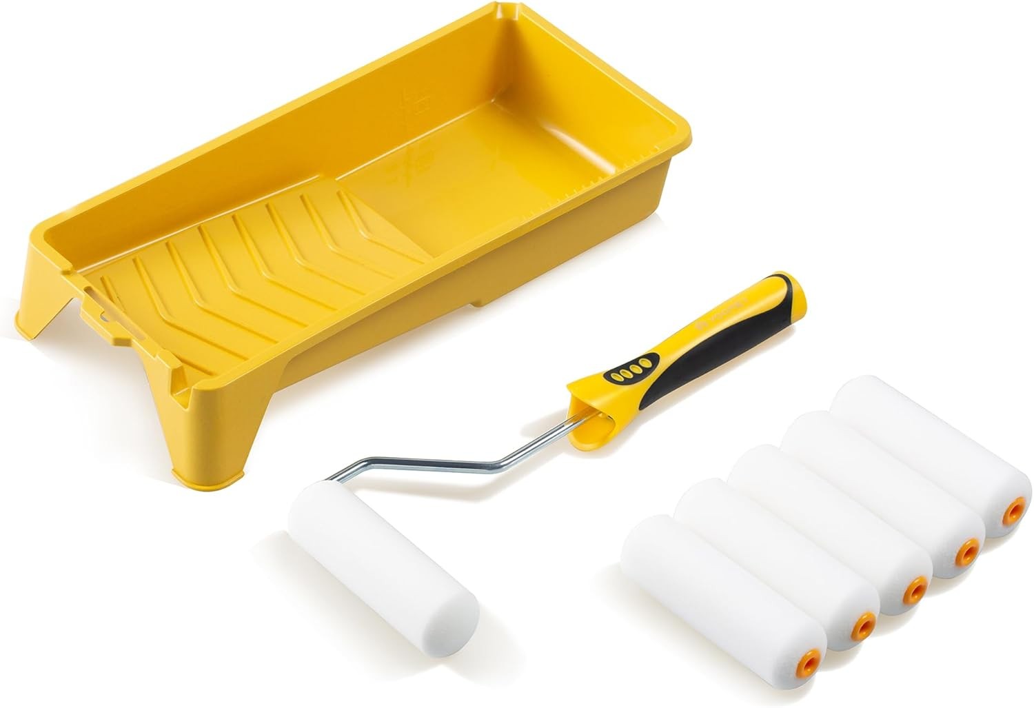 VOOMEY Foam Paint Roller,Small Roller Kit, Mini 8pcs, Yellow 