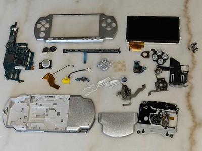 Sony PSP Silver Playstation Portable PSP-2001 Slim *YOU PICK REPLACEMENT PART*
