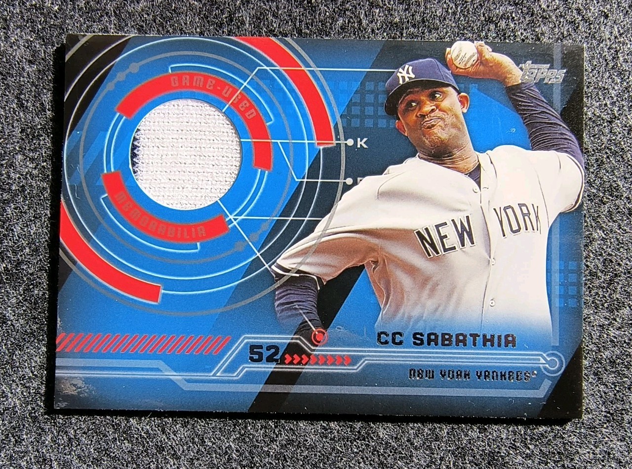 C.C. SABATHIA Game-Used Jersey Card 2018 Topps Trajectory Relics
