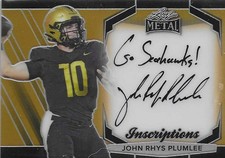 John Rhys Plumlee 2024 Leaf Metal Inscriptions Auto 100 Mhi-jrp