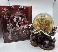 Kirkland Santa  s Workshop Waterglobe Musical Light Up Revolving Base Snow Globe