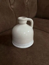 Mini Jar  Round Traditional Handle Glossy Artistic Decorative Style Pottery