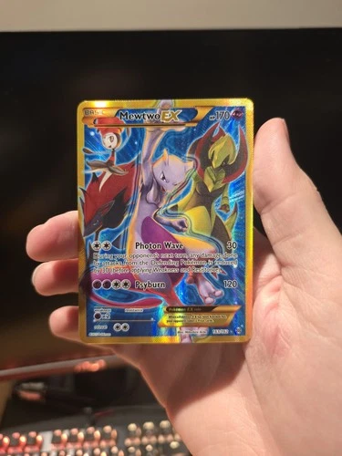 Pokemon TCG XY Breakthrough Mewtwo EX Full Art Secret Rare Card 163/162