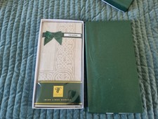 New Vintage Linen Damask Colmcille 87c  Runner Nat Rect 30x 91cm