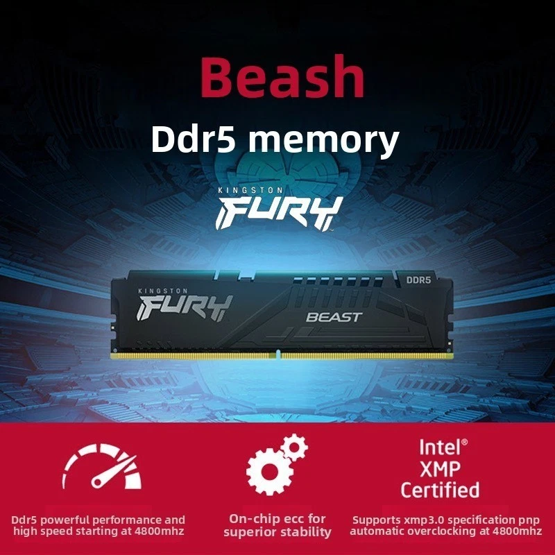 KingSton FURY Beast  32G PC5 DDR5  6000MHz  288pin  Desktop Memory RAM - Image 2 of 4