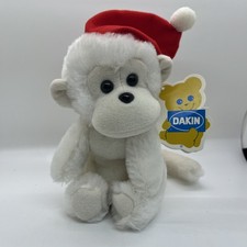 Vtg 1980 DAKIN Bean Bags 7" Plush Stuffed Animal HOLIDAY MANGO MONKEY w/ Tag