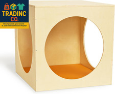   Montessori Wooden Reading  Play Cube for Toddlers   Indoor Climbing  Crawlin