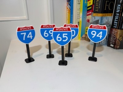 Mini Interstate Highway Signs Set | eBay