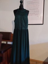 Wedtrend 46 48 Abendkleid Cocktailkleid Schützenfestkleid, grün Neckhoder...