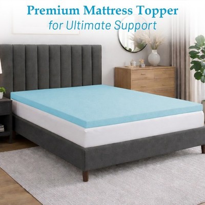 Continental Sleep, 3-Inch Gel Memory Foam Mattress Topper.