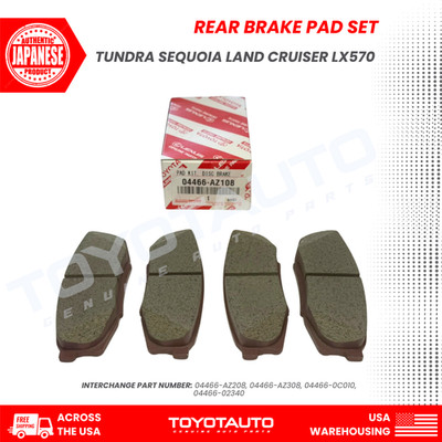 Toyota Tundra Sequoia Land Cruiser LX570 Rear Brake Pads 04466-AZ108 OEM Genuine