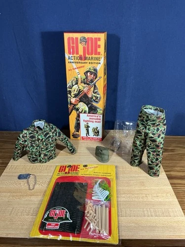 GI Joe Timeless Action Marine 40th Ann. - Tent  Set,Shirt Pants,Hat,Box,Dog Tag