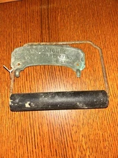Vintage DS Riggle Plumbing TOILET PAPER ROLL HOLDER Advertising Wolverine Brass