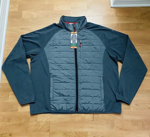 ORVIS Mixed Media Hybrid Jacket Mens 2XL /XXL Gray Stretch Quilted Full Zip NWT - Picture 9 of 15