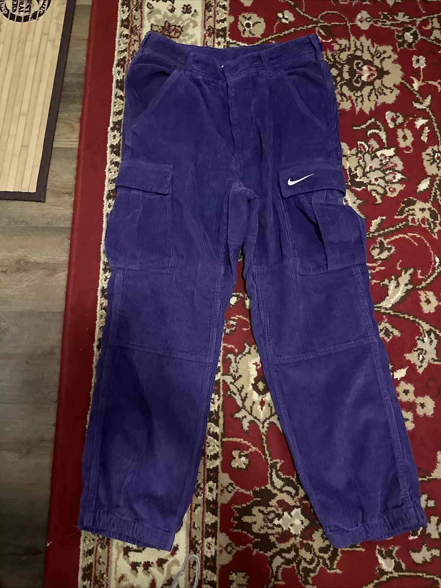 Supreme x Nike Arc Corduroy Cargo Pants Purple Size Small SS22