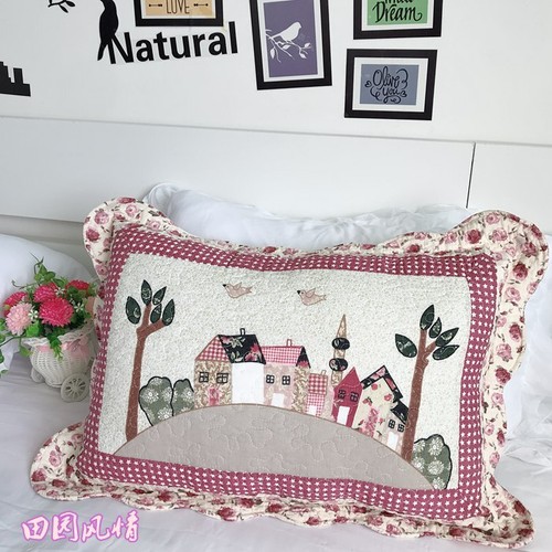 Funda de almohada acolchada de algodón en mal estado cama de mosaico 40X60 cm bonita - Imagen 20 de 58